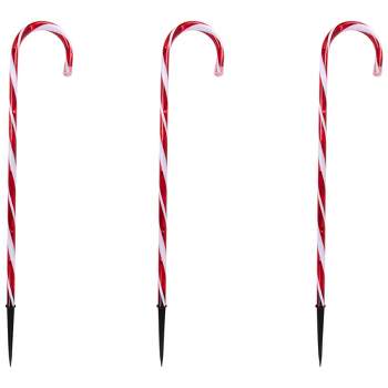 Northlight Set Of 10 Lighted Outdoor Candy Cane Christmas Pathway ...