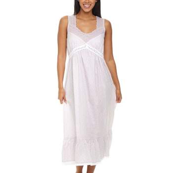 Allegra K Women Satin Lace Trim Sleepwear Nightgown Pajama Slip Dress ...