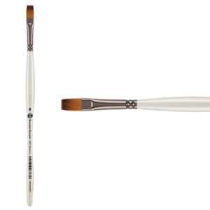 Borciani e Bonazzi UNICO Fiamatto Synthetic Series 821 Paint Brush, Flat Size 8 - For Acrylic and Watercolor Painting - Ergonomic Handle, - 1 of 4