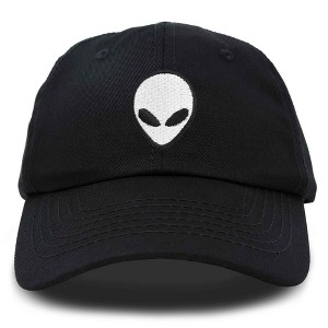Dalix Alien Embroidered UFO Dad Hat Cotton Baseball Cap Adjustable Mens - 1 of 4