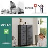JIONJOY 10-Drawer Vertical Dresser - 31.4" Wide Rustic Fabric Storage Chest for Bedroom/Nursery, Steel Frame - 3 of 4