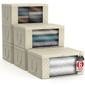 Sorbus Foldable Storage Bag Organizers with Large Clear Window & Carry Handles - 1 of 4