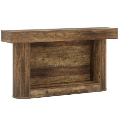 Tribesigns 63" Console Table, Farmhouse 2-Tier Wood Entryway Table, Narrow Long Sofa Table Behind Couch for Living Room, Hallway, Entrance