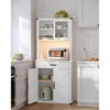 VASAGLE 71" Pantry Cabinet with Lights and Charging Station, Kitchen Pantry Cabinet,Farmhouse Storage Cabinet - 2 of 4