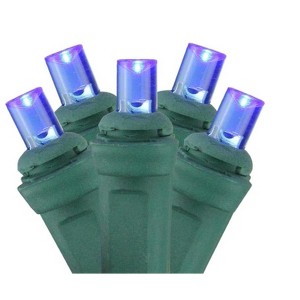 Northlight 150ct Wide Angle LED Net Lights Blue - 4' x 6' Green Wire - 1 of 4