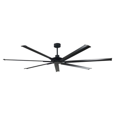 Parrot Uncle 100" Modern Black Industrial Ceiling Fan with Remote Indoor/Outdoor