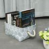 PiccoCasa Foldable Linen Fabric Drawstring Closure Closet Decorative Storage Bins - 2 of 4