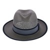Richman Brothers Men's Polybraid Fedora Hat with Grossgrain Ribbon and Feather - 2 of 4