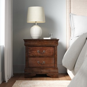 NicBex Nightstand with Drawers, Side Table with Hanging Pulls and Finish Top,Classic Bedside Table for Bedroom,Living Room - 1 of 4