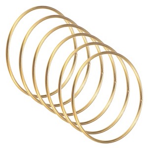 Unique Bargains Metal Electroplated Durable Multipurpose Craft Hoop 6 Pcs - 1 of 4