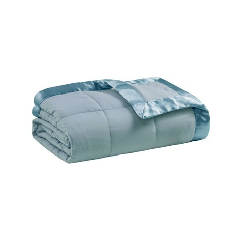 Bed Blanket Prospect All Season Hypoallergenic Microfiber Down Alternative With 3m Scotchgard Finish Full Queen Blue Target