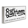 Stupell Industries Seat Yourself Bathroom Sign Framed Giclee Art, Gray, 30" x 13" - 2 of 4