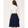 INSPIRE CHIC Women's Belted Waist Casual Knee Length Pleated A-Line Skirt - 4 of 4