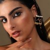SOHI Women's Gold Geometric Drop Earrings - 3 of 3