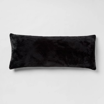 Plush Body Pillow Cover Black - Room Essentials™