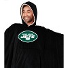 NFL New York Jets Team Color Bloncho with Logo Patch and Faux Shearling Inside Throw Blanket - 2 of 2