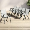 Acekool 6-Piece Modern Aluminum Outdoor Dining Chairs Set with Quick-Dry Textilene Fabric, Ergonomic Patio Seating, Gray - 2 of 4