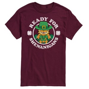 Men's - Garfield - Ready For Shenanigans Patrick's Day Short Sleeve Graphic T-Shirt - 1 of 4