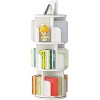 COUCHETA 38 Inch White 3-Tier Rotating Bookshelf for Corner, 360° Spinning Book Organizer(white) - 2 of 4