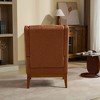 Kumasinova 26.18" Modern Accent Chair,Comfy Reading Chair with High Back,Polyester BlendArm Chair with Walnut Legs for Living Room&Bedroom - 3 of 4