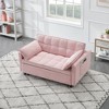 SKRAN Modern 3-in-1 Convertible Sofa Bed - Compact Pull-Out , with Cushioned Backrest, Storage Pockets & Pillows - for Small Spaces - 4 of 4