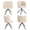 PAGED Accent Chair Set of 2, Swivel Accent Chair with Metal Base, Upholstered Arm Chair for Living Room, Beige - 4 of 4