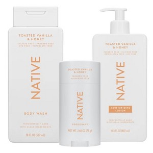 Native Limited Edition Toasted Vanilla & Honey 2.65oz Deodorant + 18 fl oz Body Wash + 16.5 fl oz Body Lotion - 1 of 4