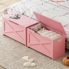 Entryway 30 in Storage Chest, Wooden Storage Bench with Safety Hinge, Easy Assembly, Large Shoe Bench - 4 of 4