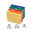 MyOfficeInnovations Hanging File Folders 5 Tab Letter Size Assorted 25/Box (875411) - 2 of 4