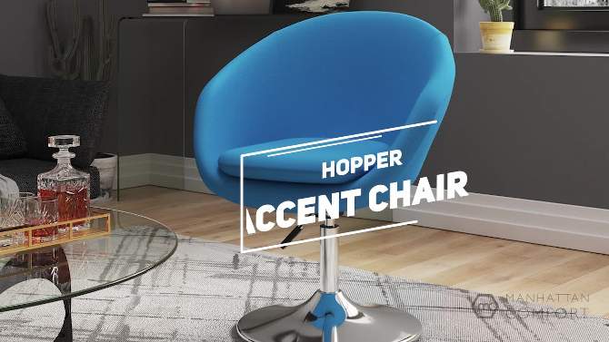 Set of 2 Hopper Wool Blend Adjustable Height Chairs - Manhattan Comfort, 2 of 8, play video