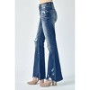 Women's Flare Distressed High Rise Slit Jeans - RISEN - 3 of 4