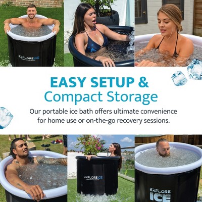 Explore Ice Bath Pro Max Extra Large Black Portable Cold Plunge Tub