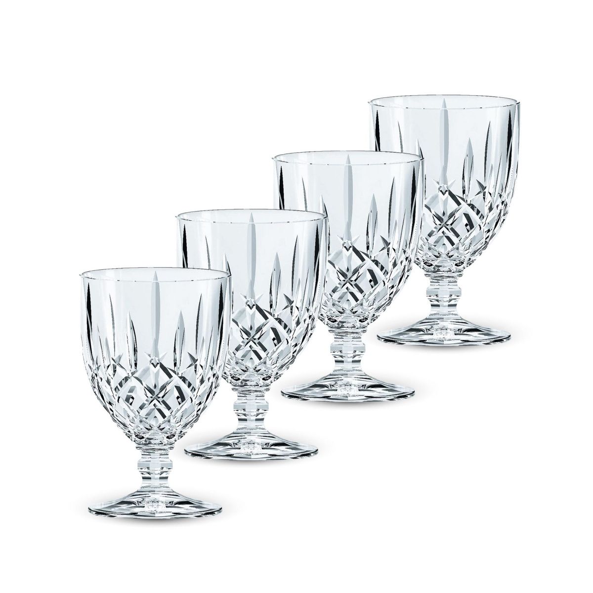 Crystal Water Goblets, Set of 4