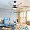 BestParts 76-Inch Smart Ceiling Fan with Dimmable Tri-Color LED Control, DC Motor, 6 Speeds, Solid Wood Blades - 3 of 4