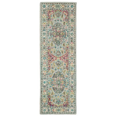 Oriental Weavers Zahra 75504 Grey/ Pink Indoor Area Rug - 2'6" x 8'