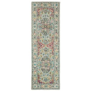 Oriental Weavers Zahra 75504 Grey/ Pink Indoor Area Rug - 2'6" x 8' - 1 of 2