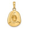 Black Bow Jewelry 14k Yellow Gold 3D Cowboy Hat Pendant - 3 of 4
