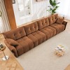 Oversized 141.7" Chenille Modular 4-seater Sectional Sofa with High-Resilience Cushions, 4-Piece Free combination Sofa - 2 of 4