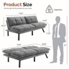 UNISOAR 71'' Convertible Futon Sofa Bed with Adjustable Armrest & Backrest - 3 of 4