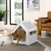 Pets Forest 23" Dog House, 20" H x 20" W x 23.22" D ¨C Compact Manufactured Wood Indoor Pet Shelter - 2 of 4