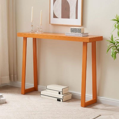 Kings Brand Claude Narrow Console Table with Shelf – Ideal for Entryway, Sofa, Hallway, Living Room, Office, Foyer, 36 Inch