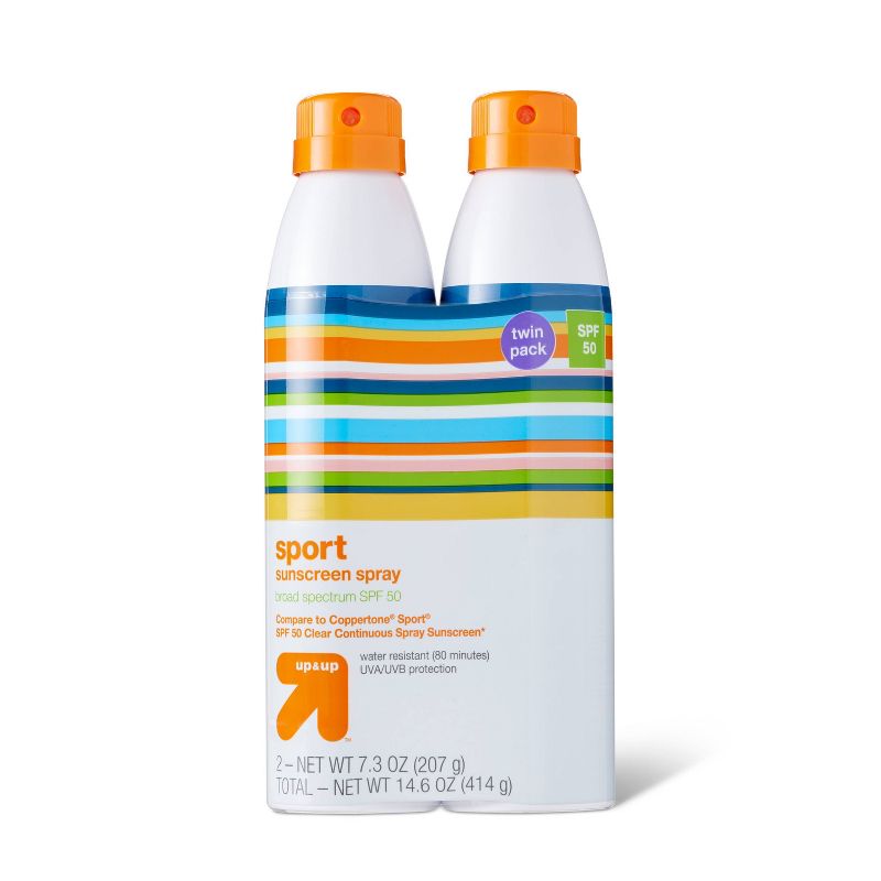 Sport Sunscreen Spray - SPF 50 - 14.6oz/2pk - up &#38; up&#8482;, 1 of 6