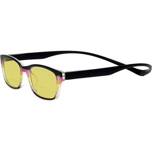 Magz Greenwich Magnetic Front Connecting Polarized Sun OR Bi-Focal Sunglasses in Rainbow Stripe Multi-Color Black - 1 of 4