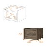 NicBex 13.2 inch Floating Nightstand with Drawer,Wall-Mounted Side Table with Sleek Handle,Bedside Table for Bedroom,Living Room - 3 of 4