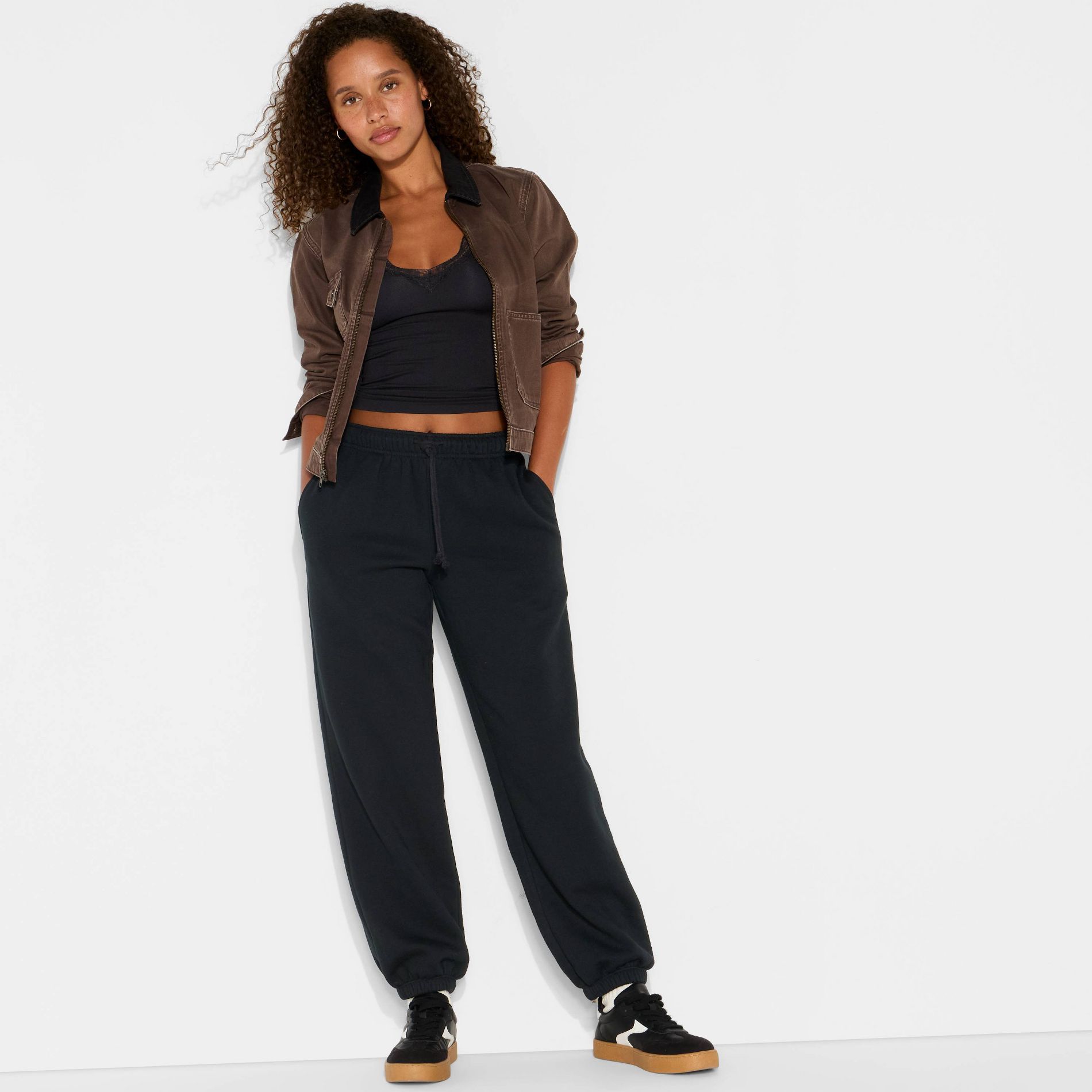 Women's Fleece Mid-Rise Joggers - Wild Fable™
