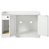 LunaLulinlk Off-white Cat Litter Box Fence, Double Hidden Litter Box Furniture for 2 Cats - 2 of 4
