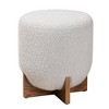 Fisk Fabric and Wood Ottoman Footstool Light Gray/Walnut Brown - Baxton Studio: Plywood & Polyester, No Assembly Required - 2 of 4