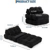 Folding Sofa Bed, Convertible Sleeper Chair with Pillow Foldable Mattress with Back Support, Boneless Fold Out Chair Bed Comfy Floor Sofa Lounge - 2 of 4