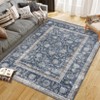 Vintage Rug for Living Room, Washable Black Entryway Rug Non Slip Soft Bedroom Rugs - 4 of 4