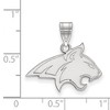 Black Bow Jewelry 14k White Gold Montana State Bobcats NCAA Medium Pendant - 2 of 3